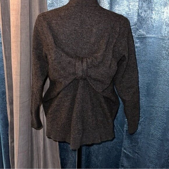COS bow back jumper graphite wool mohair sweater size Small - Picture 6 of 9